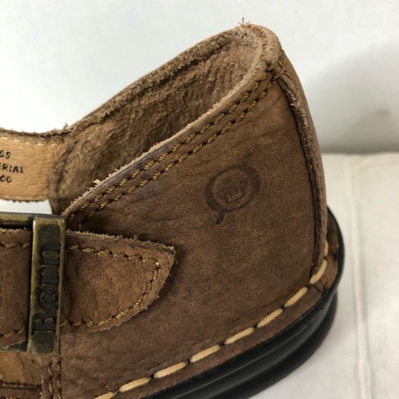 BORN Brown Leather Woven Sandals Size 7.5 - Picture 3 of 13